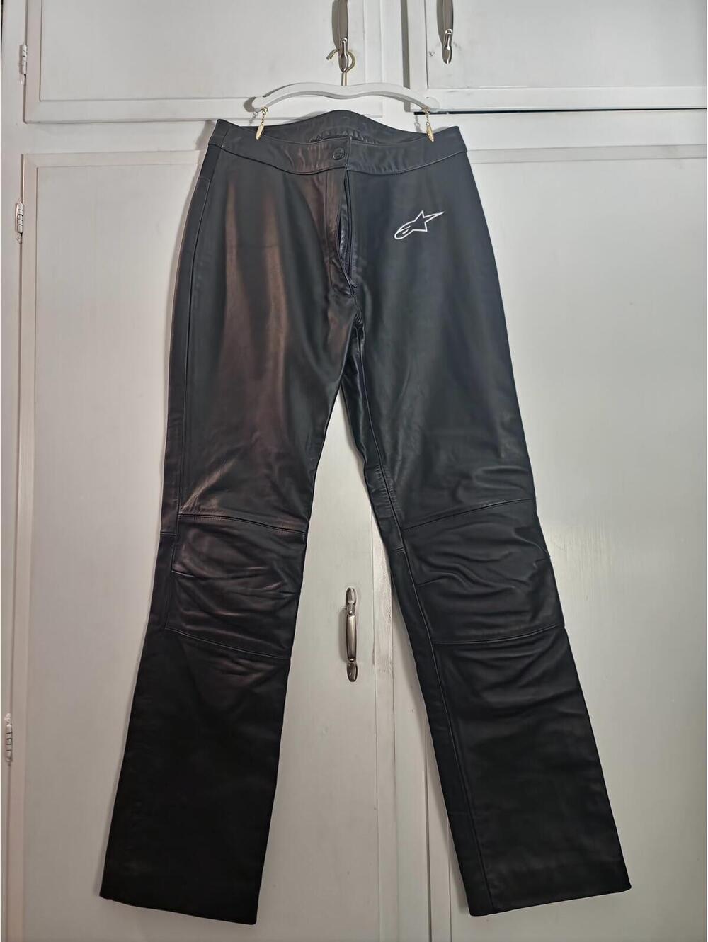 Alpinestars Womens Black Leather Riding Pants Size 10 EUR 46